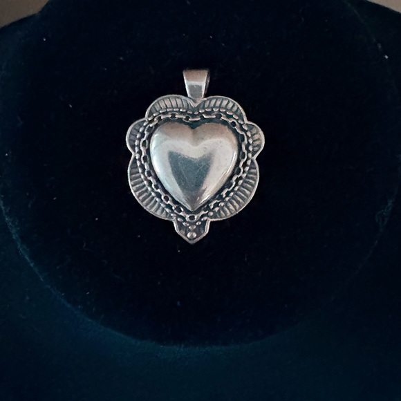 Southwest Turquoise 925 Sterling Silver Heart Pendant❣️ - Picture 3 of 4